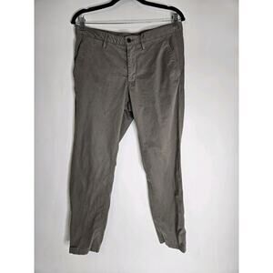 Massimo Dutti Charcoal Gray Slim Fit Straight Leg Pants Preppy - Size 42